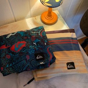 Two QUICKSILVER bathing suits